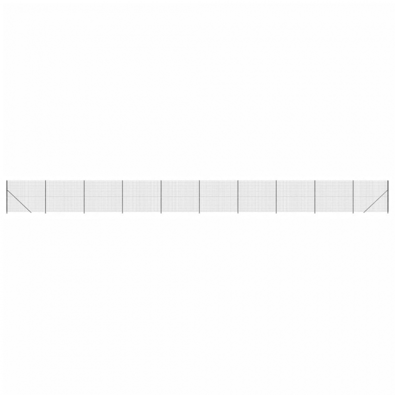 Maschendrahtzaun mit Bodenflansch Anthrazit 1,8x25 m