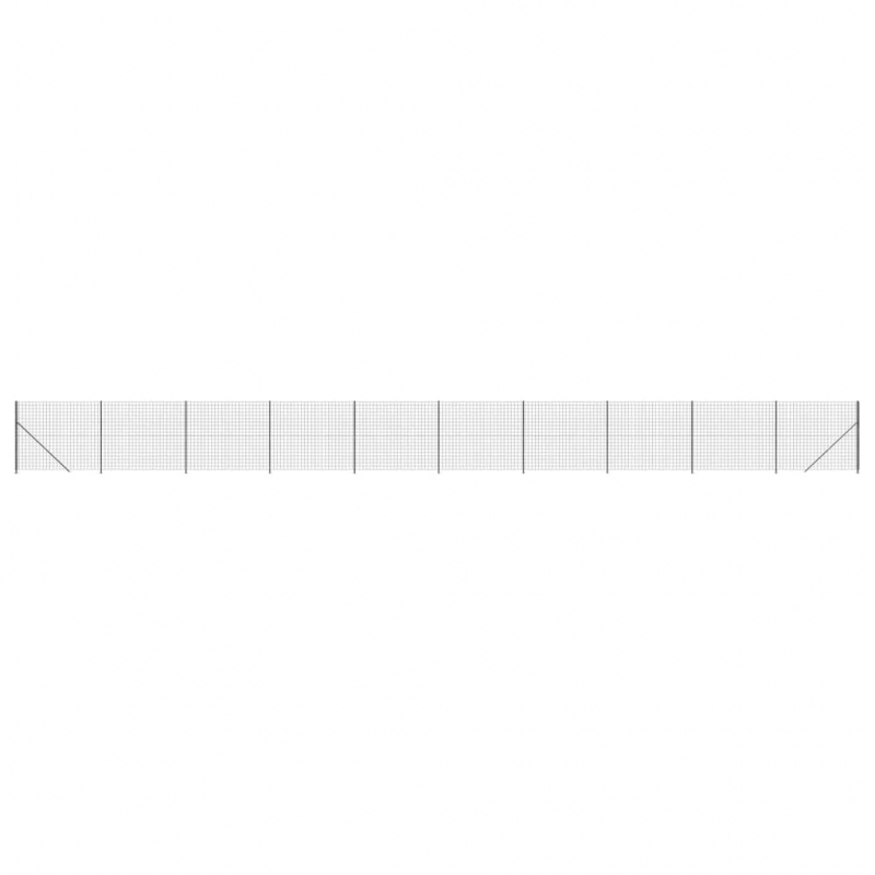 Maschendrahtzaun mit Bodenflansch Anthrazit 1,8x25 m