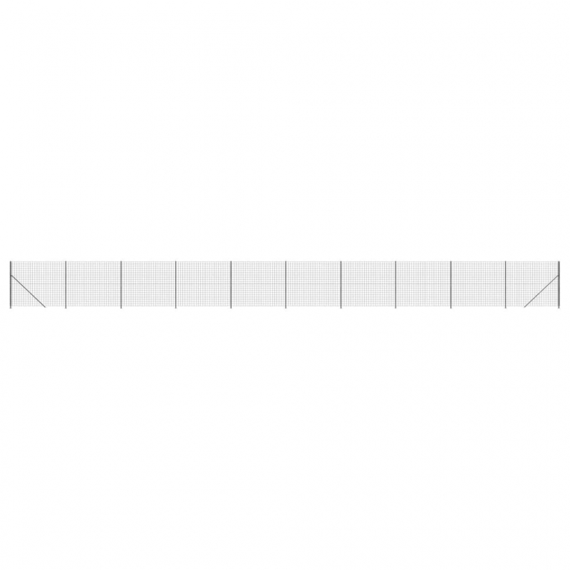 Maschendrahtzaun mit Bodenflansch Anthrazit 2x25 m