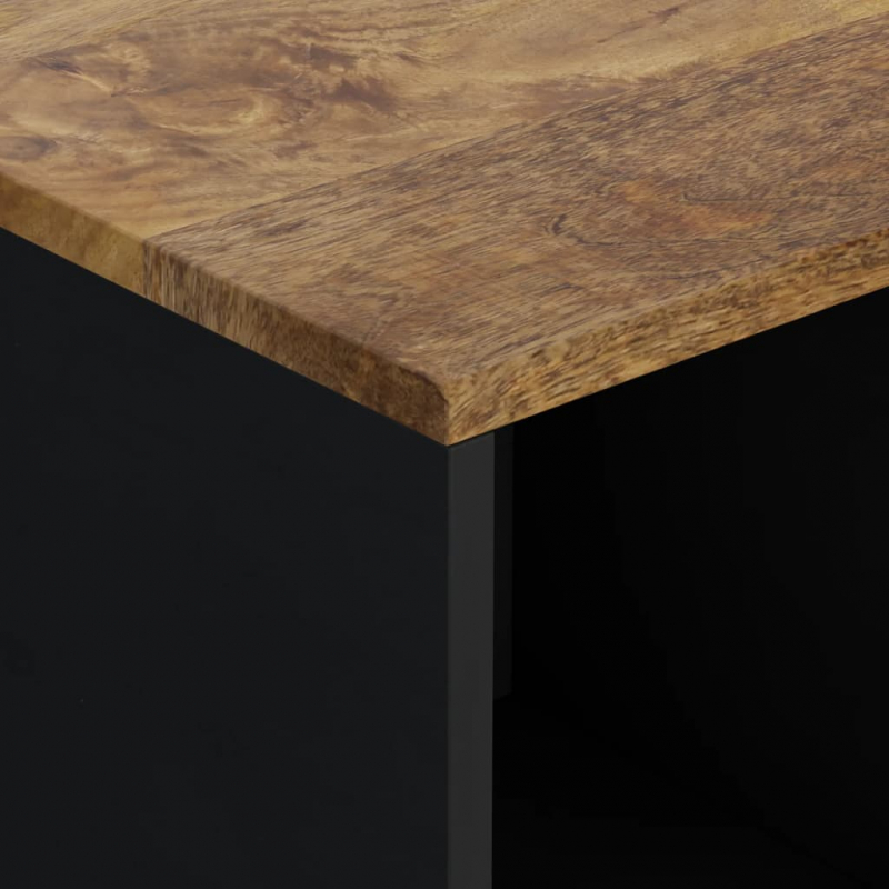 Sideboard mit 2 Türen 80x33x75 cm Massivholz Mango