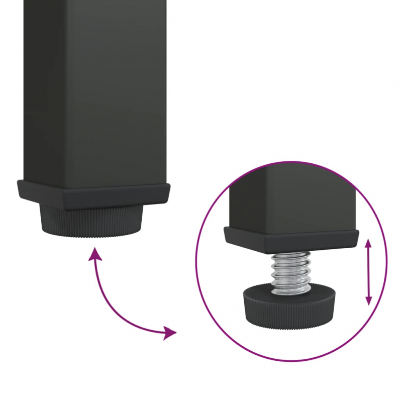 Highboard Schwarz 90x40x180 cm Glas und Stahl