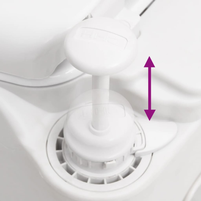 Camping-Einbautoilette Weiß 24+17 L HDPE & Stahl