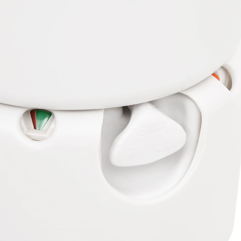 Camping-Einbautoilette Weiß 24+17 L HDPE & Stahl