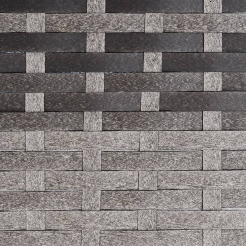 Gartenstuhl mit Fußhocker Grau Poly Rattan