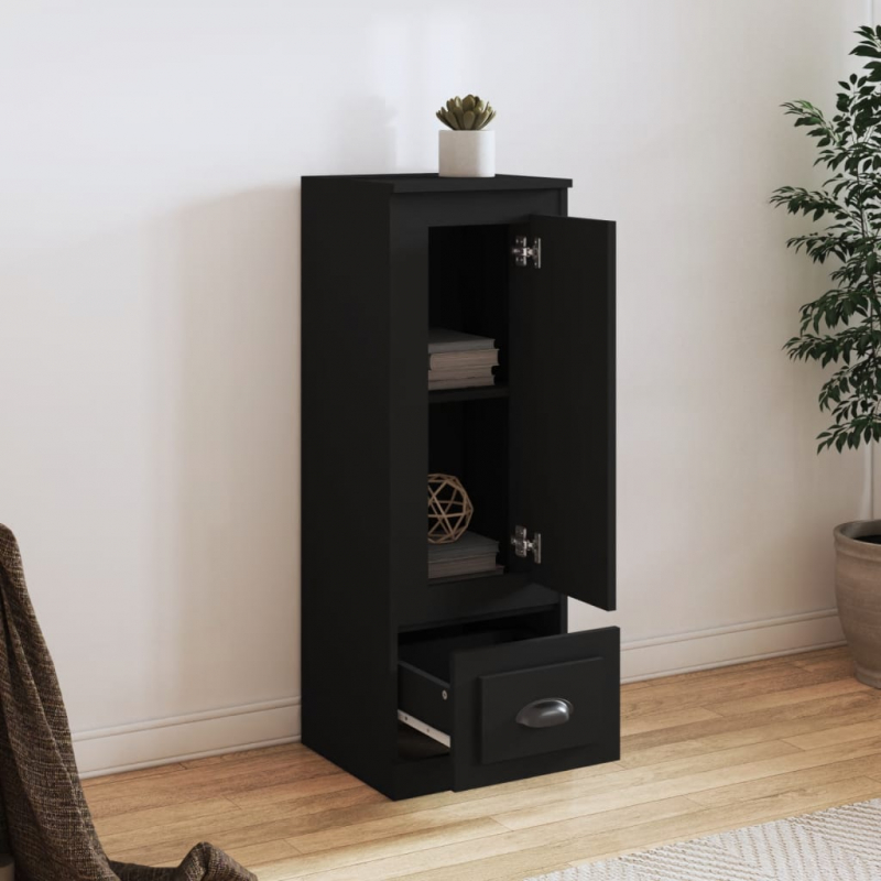 Highboard Schwarz 36x35,5x103,5 cm Holzwerkstoff