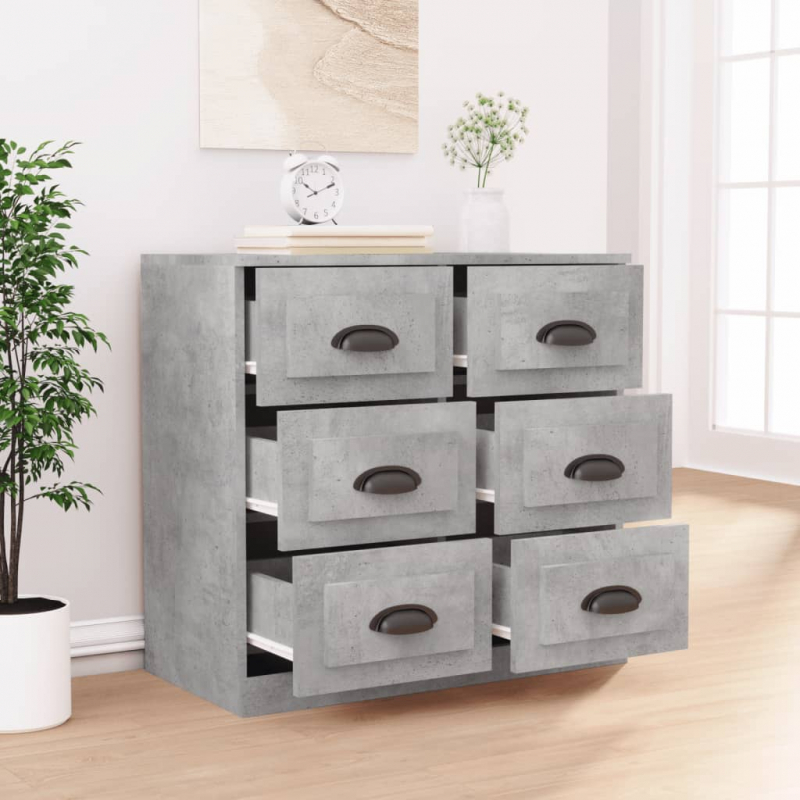 Sideboard Betongrau 70x35,5x67,5 cm Holzwerkstoff