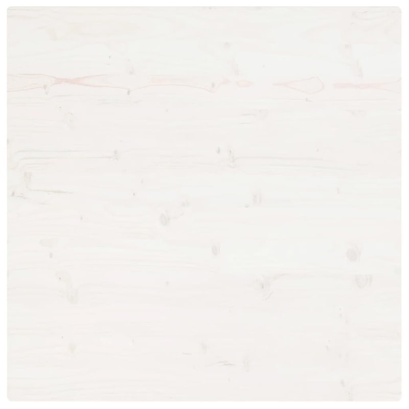 Tischplatte Weiß 70x70x2,5 cm Massivholz Kiefer Quadratisch