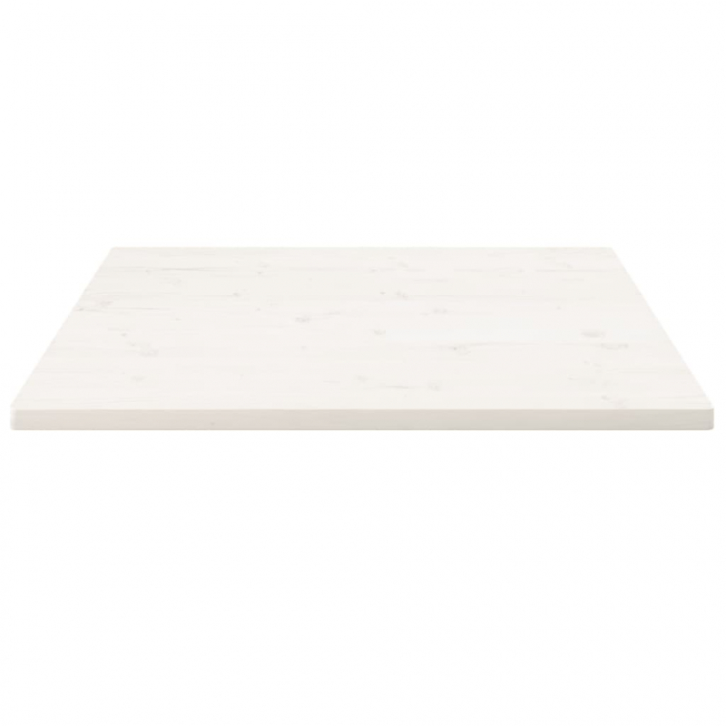 Tischplatte Weiß 80x80x2,5 cm Massivholz Kiefer Quadratisch