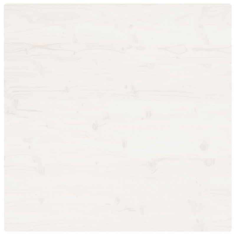 Tischplatte Weiß 80x80x2,5 cm Massivholz Kiefer Quadratisch