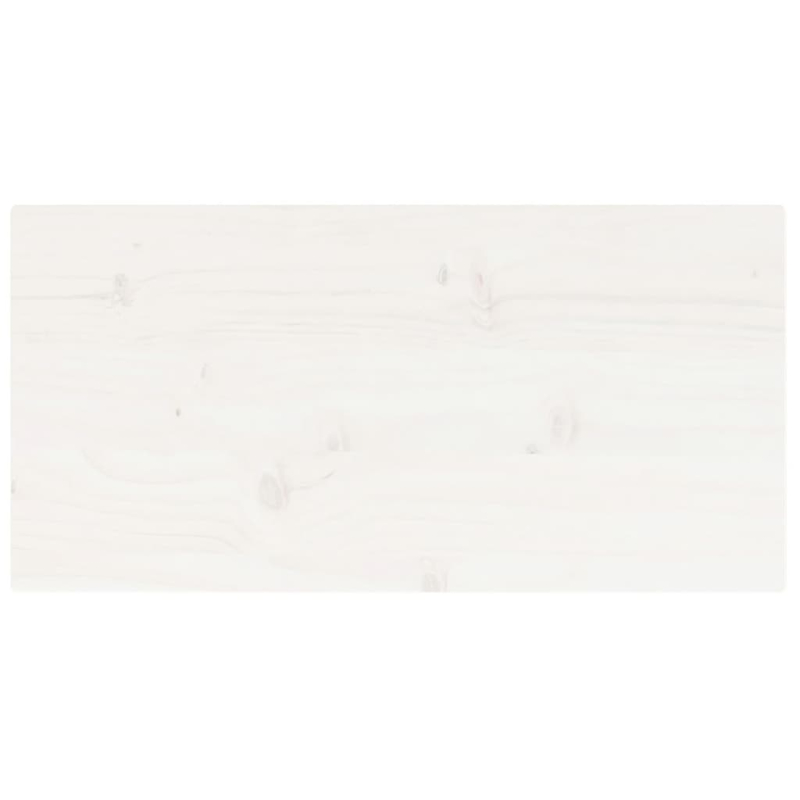 Tischplatte Weiß 80x40x2,5 cm Massivholz Kiefer Rechteckig