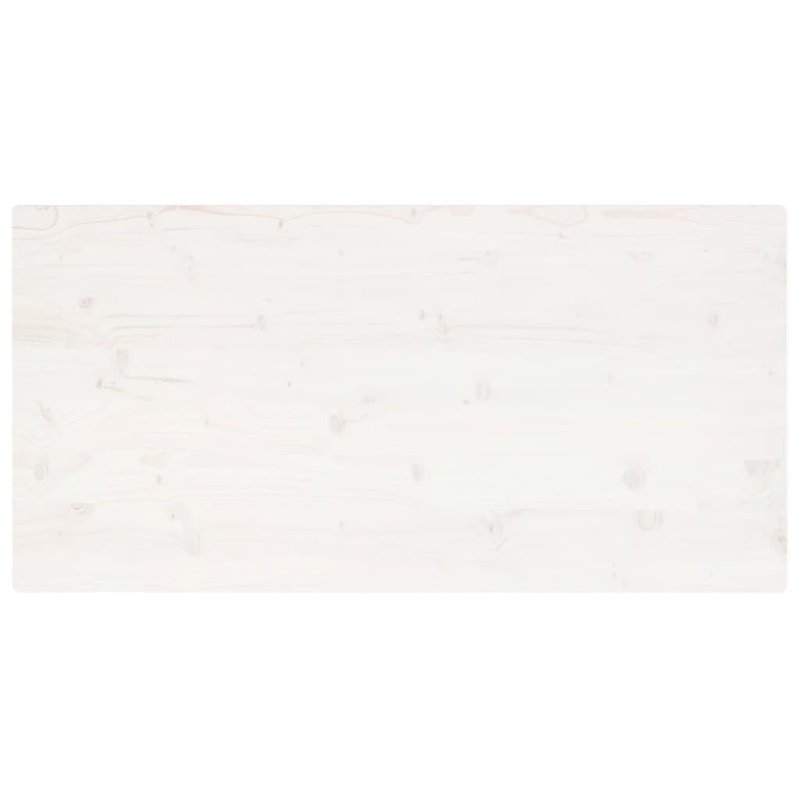 Tischplatte Weiß 100x60x2,5 cm Massivholz Kiefer Rechteckig