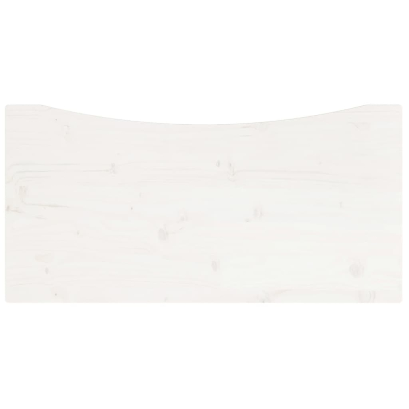 Schreibtischplatte Weiß 80x40x2,5 cm Massivholz Kiefer