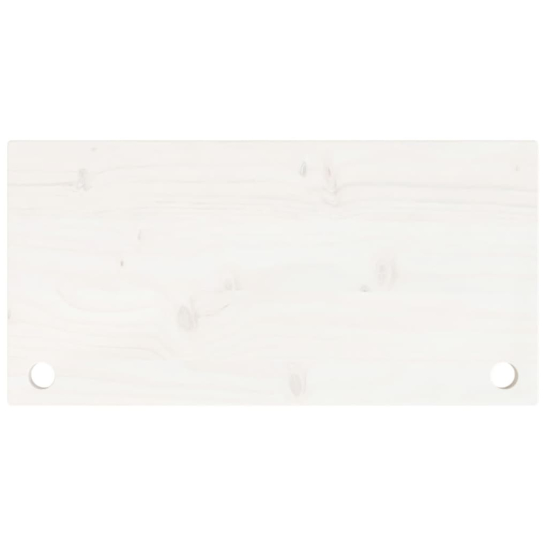 Schreibtischplatte Weiß 80x40x2,5 cm Massivholz Kiefer