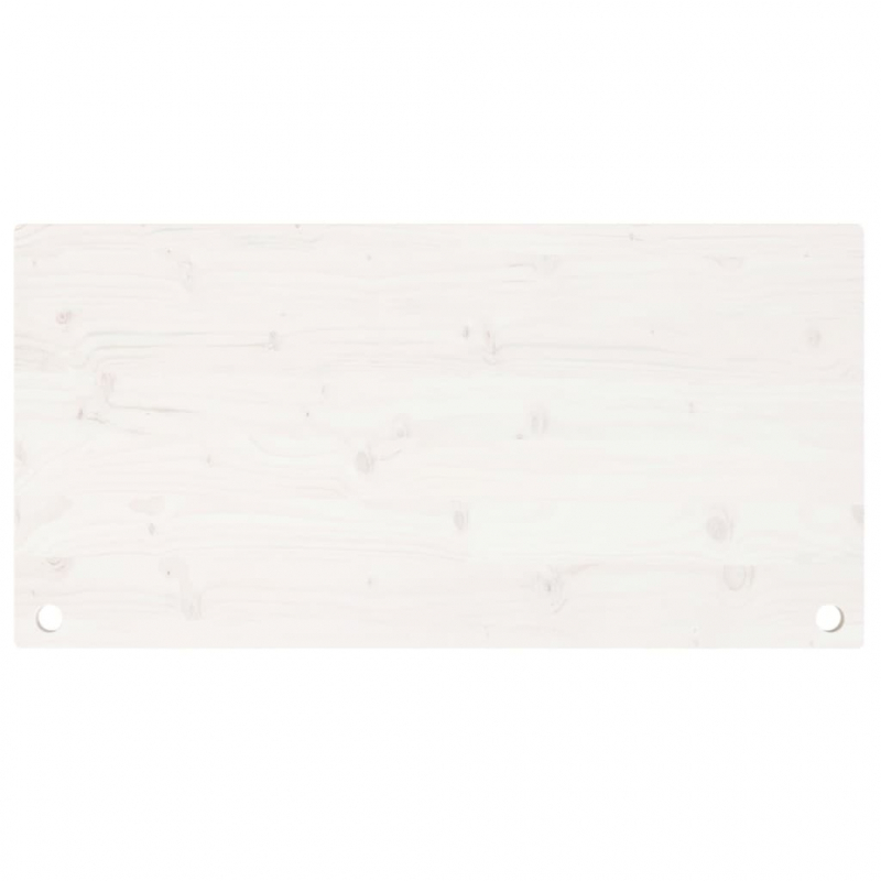 Schreibtischplatte Weiß 100x50x2,5 cm Massivholz Kiefer