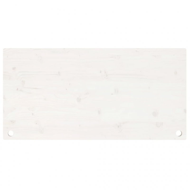 Schreibtischplatte Weiß 110x55x2,5 cm Massivholz Kiefer