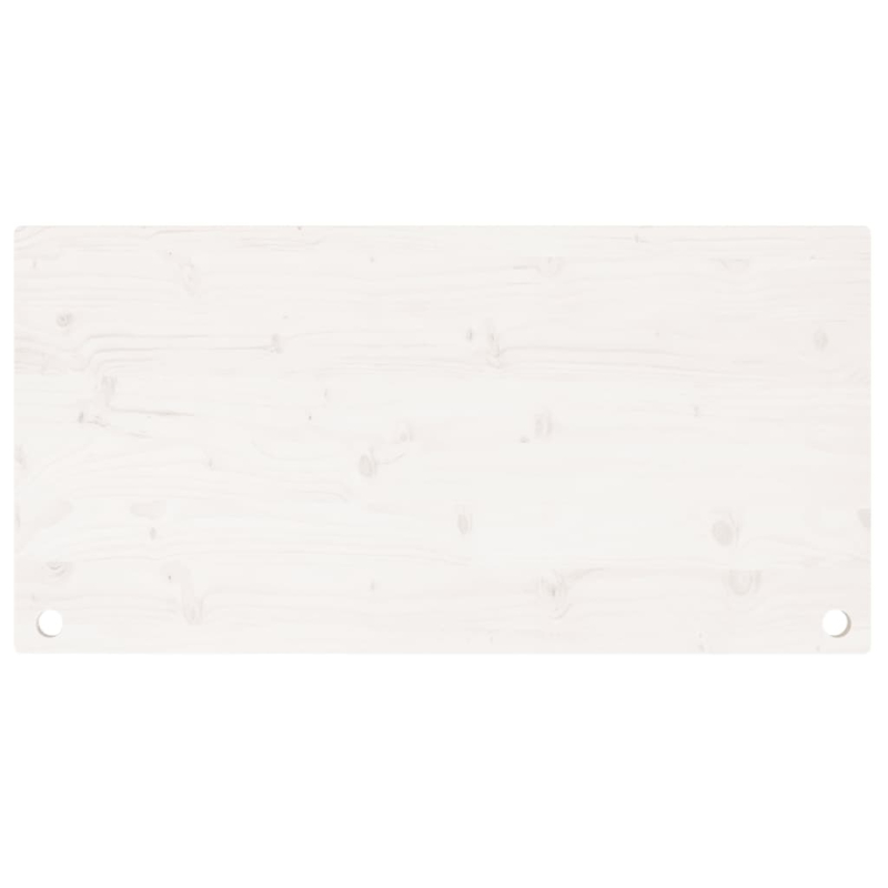 Schreibtischplatte Weiß 110x60x2,5 cm Massivholz Kiefer