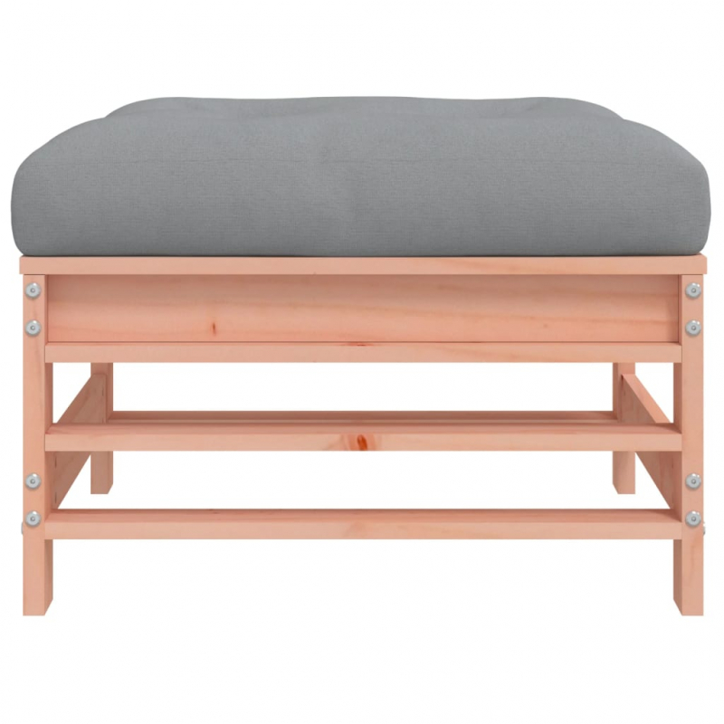 Gartenhocker mit Kissen Massivholz Douglasie