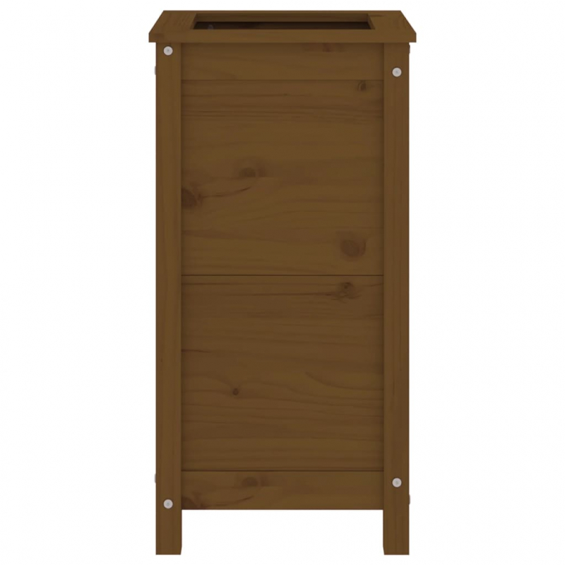 Pflanzkübel Honigbraun 40x40x78 cm Massivholz Kiefer