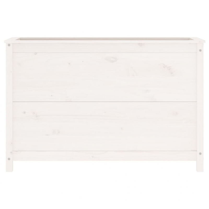 Hochbeet Weiß 119,5x40x78 cm Massivholz Kiefer