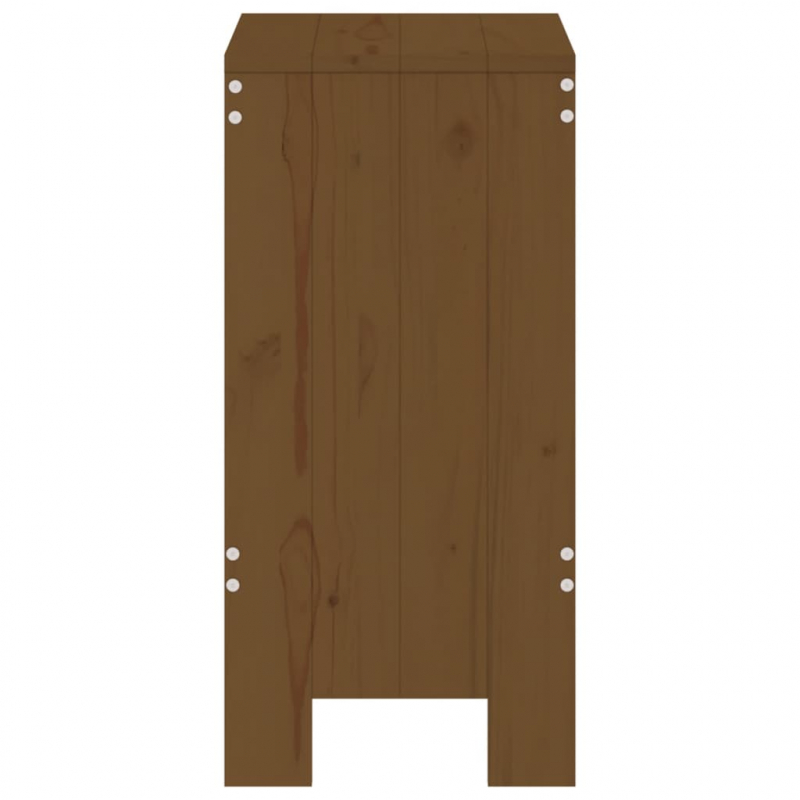 Barhocker 2 Stk. Honigbraun 40x36x75 cm Massivholz Kiefer