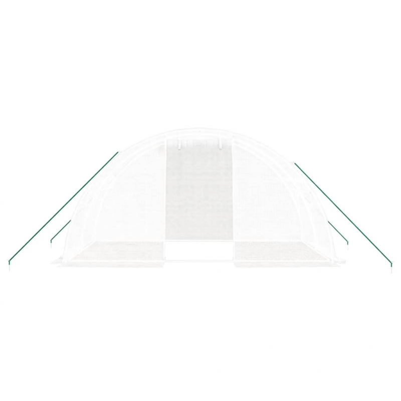 Gewächshaus mit Stahlrahmen Weiß 8 m² 4x2x2 m