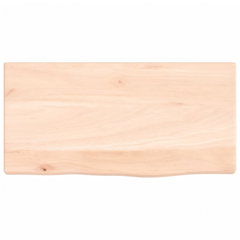 Wandregal 40x20x2 cm Massivholz Eiche Unbehandelt