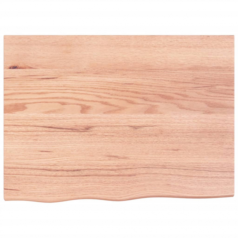 Wandregal Hellbraun 80x60x(2-4) cm Massivholz Eiche Behandelt