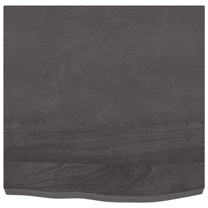 Wandregal Dunkelbraun 60x60x(2-6) cm Massivholz Eiche Behandelt