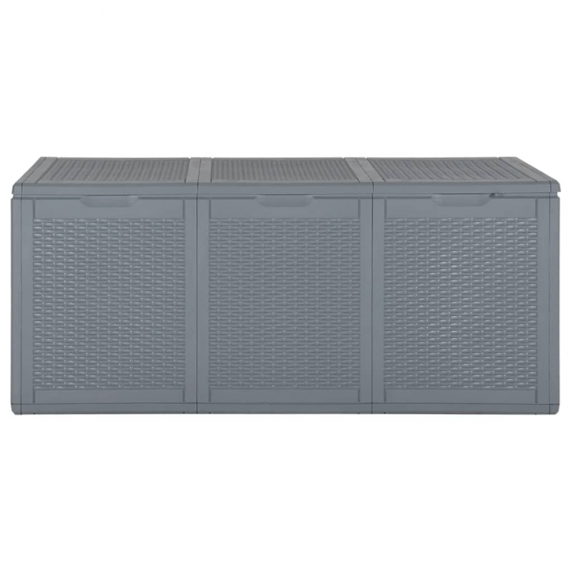 Gartenbox Grau PP Rattan 270 L