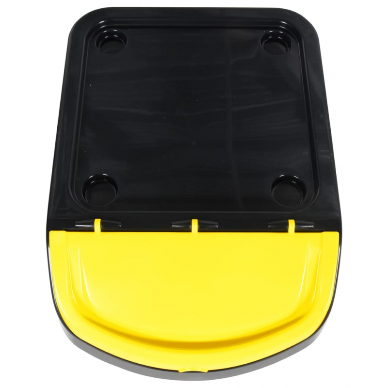 Abfallbehälter mit Deckeln 3 Stk. Stapelbar Schwarz PP 120 L