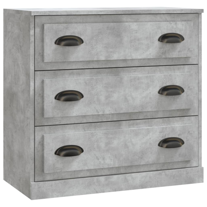 Sideboards 3 Stk. Betongrau Holzwerkstoff