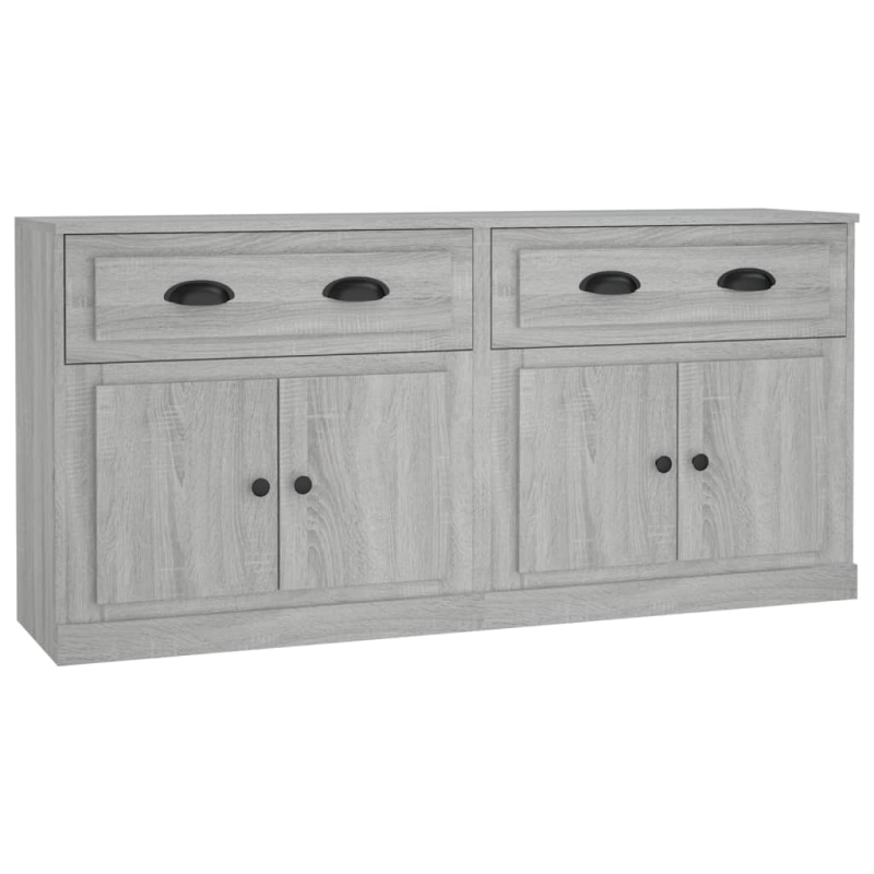 Sideboards 2 Stk. Grau Sonoma Holzwerkstoff