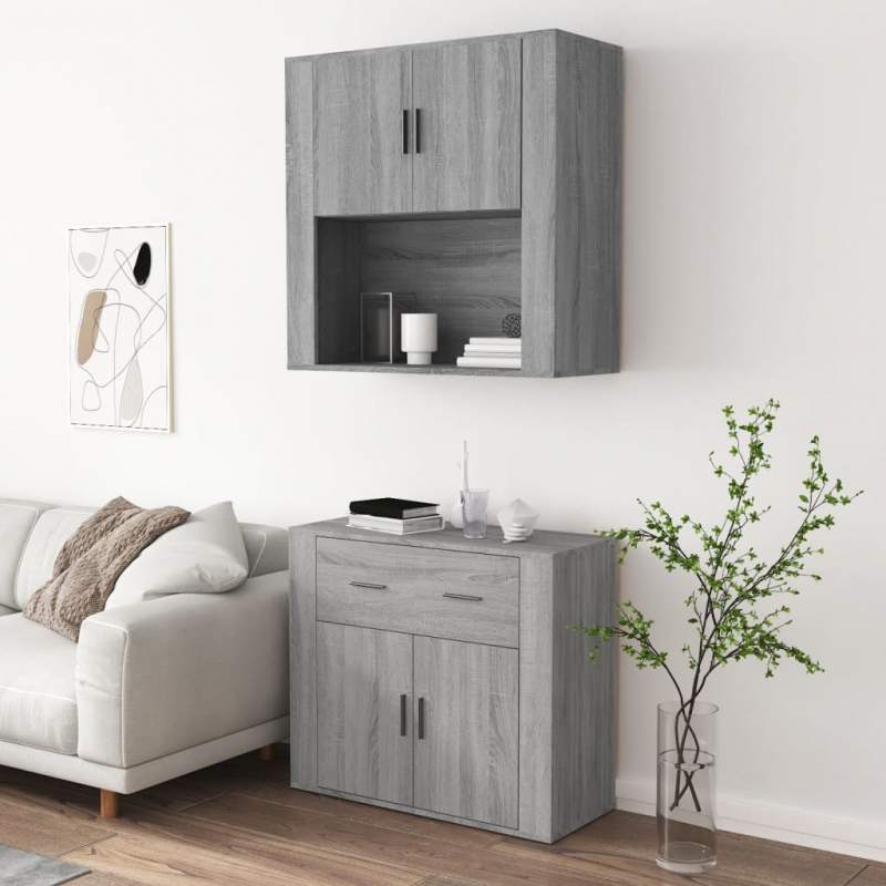 Highboard Grau Sonoma Holzwerkstoff