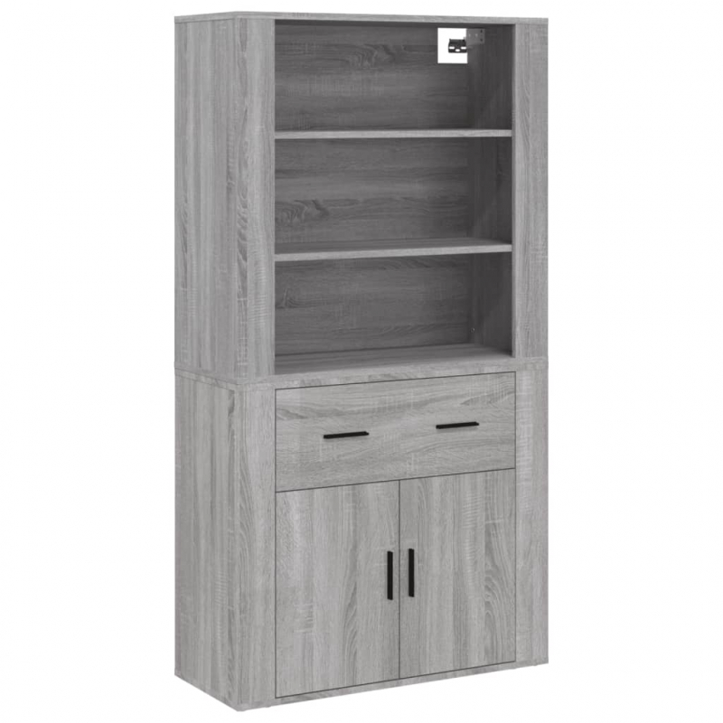 Highboard Grau Sonoma Holzwerkstoff
