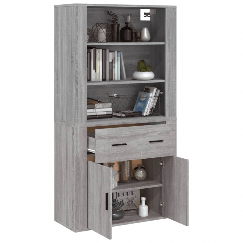 Highboard Grau Sonoma Holzwerkstoff
