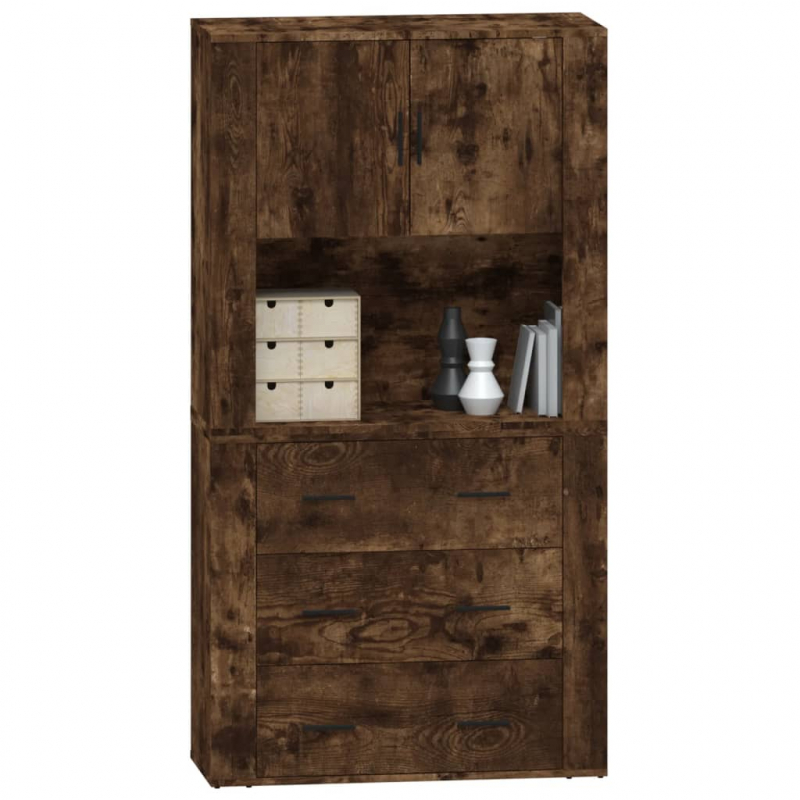 Highboard Räuchereiche Holzwerkstoff