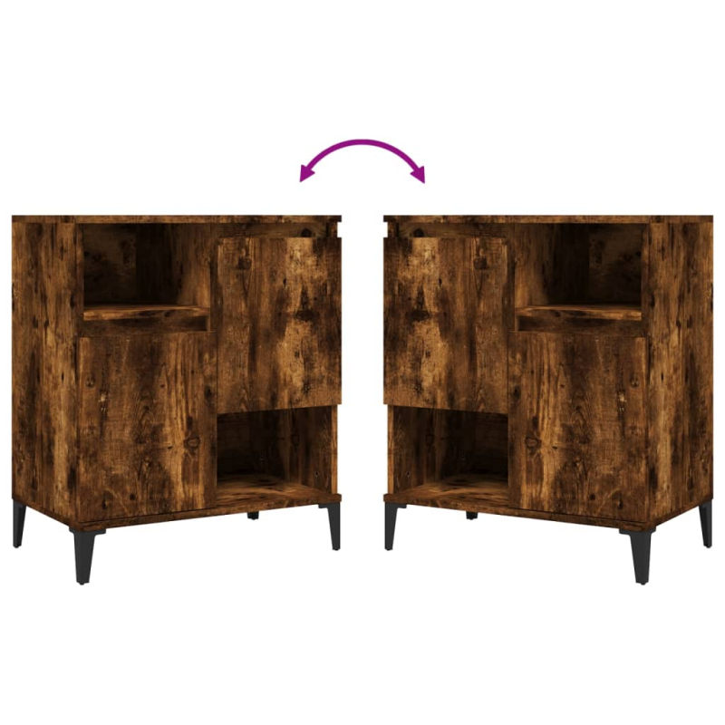 Sideboards 3 Stk. Räuchereiche 60x35x70 cm Holzwerkstoff