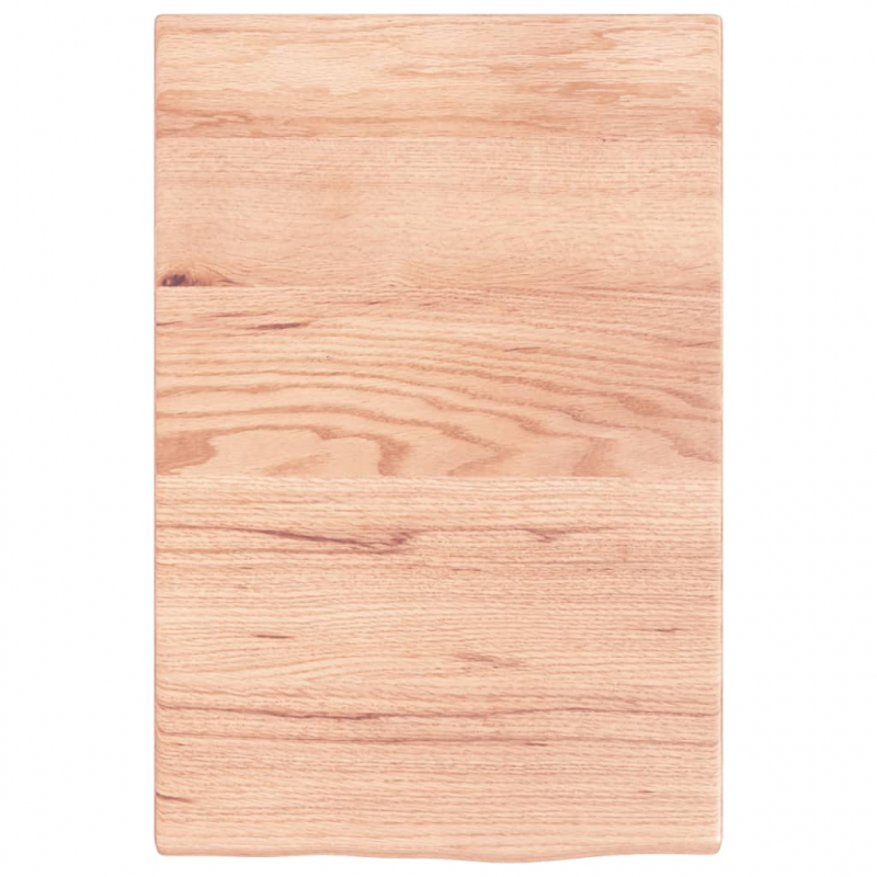 Waschtischplatte Hellbraun 40x60x2 cm Massivholz Behandelt