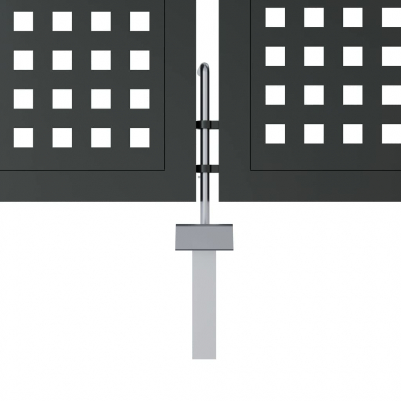 Gartentor Anthrazit 400x150 cm Stahl