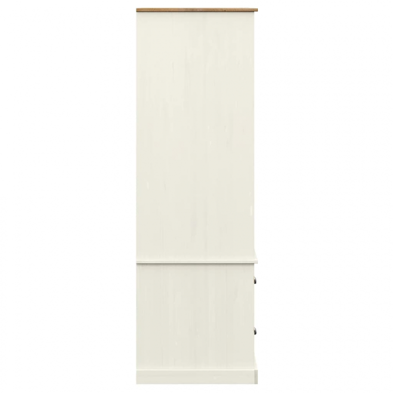 Kleiderschrank VIGO Weiß 90x55x170 cm Massivholz Kiefer
