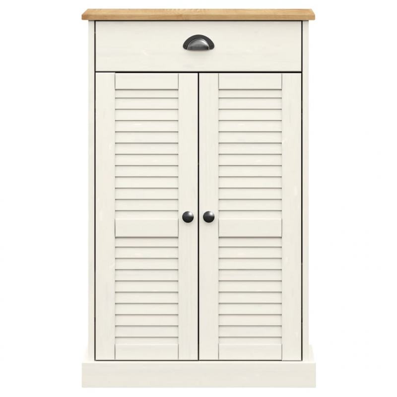 Schuhschrank VIGO Weiß 60x35x96 cm Massivholz Kiefer
