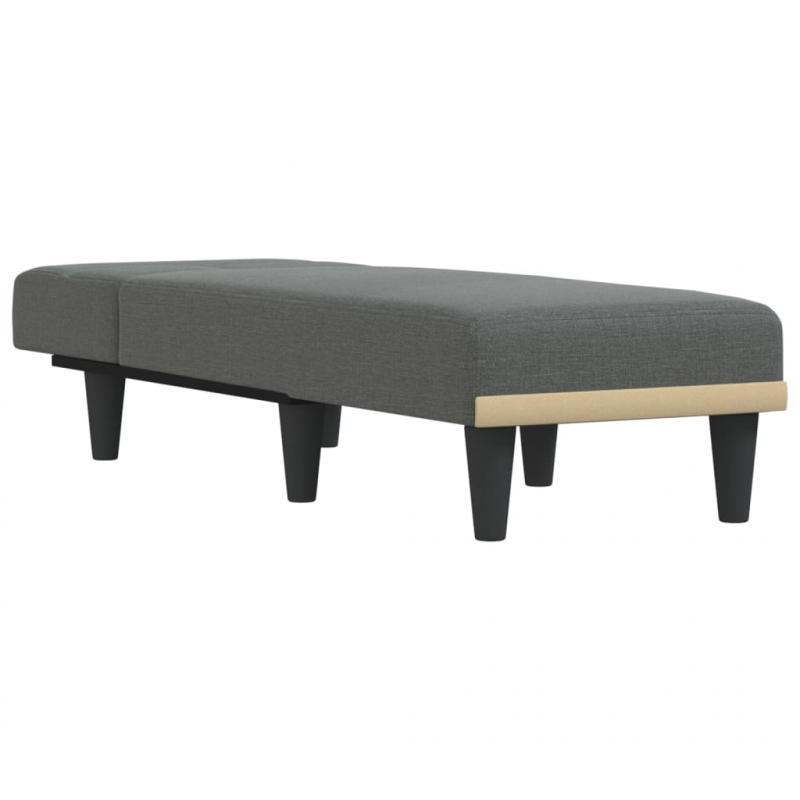 Chaiselongue Dunkelgrau Stoff