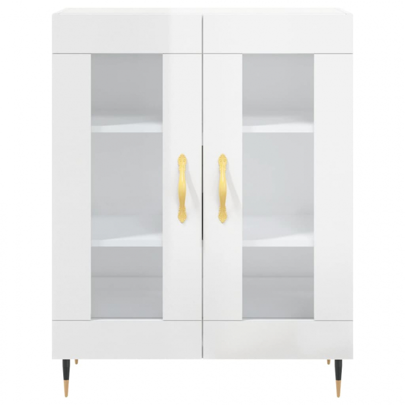 Sideboard Hochglanz-Weiß 69,5x34x90 cm Holzwerkstoff