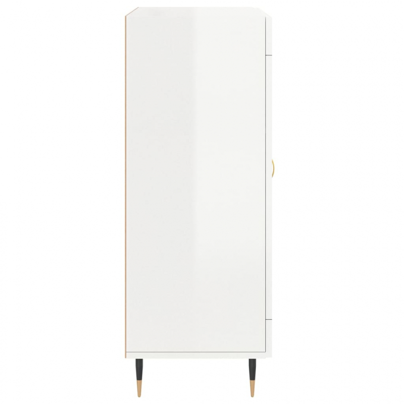 Sideboard Hochglanz-Weiß 69,5x34x90 cm Holzwerkstoff