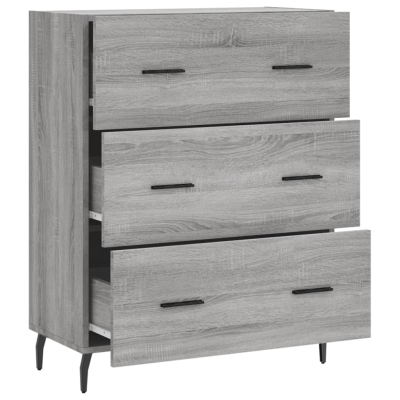 Sideboard Grau Sonoma 69,5x34x90 cm Holzwerkstoff