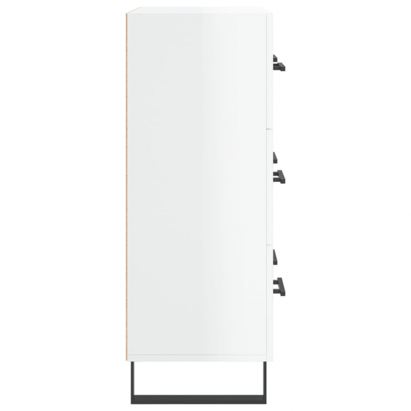 Sideboard Hochglanz-Weiß 69,5x34x90 cm Holzwerkstoff