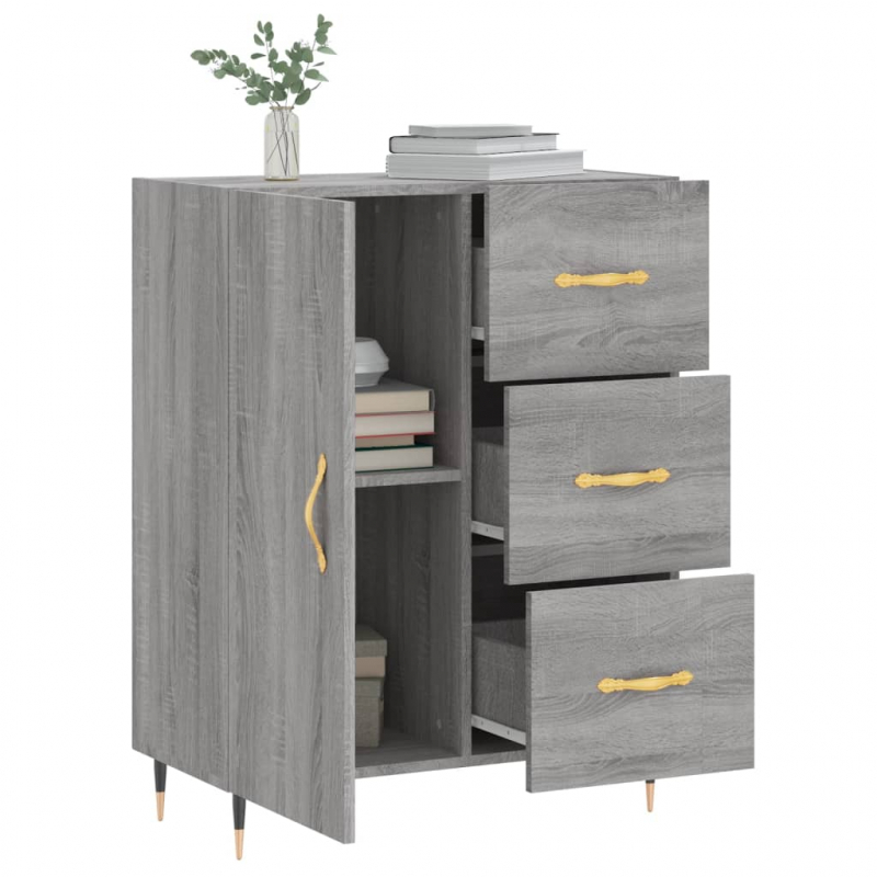 Sideboard Grau Sonoma 69,5x34x90 cm Holzwerkstoff