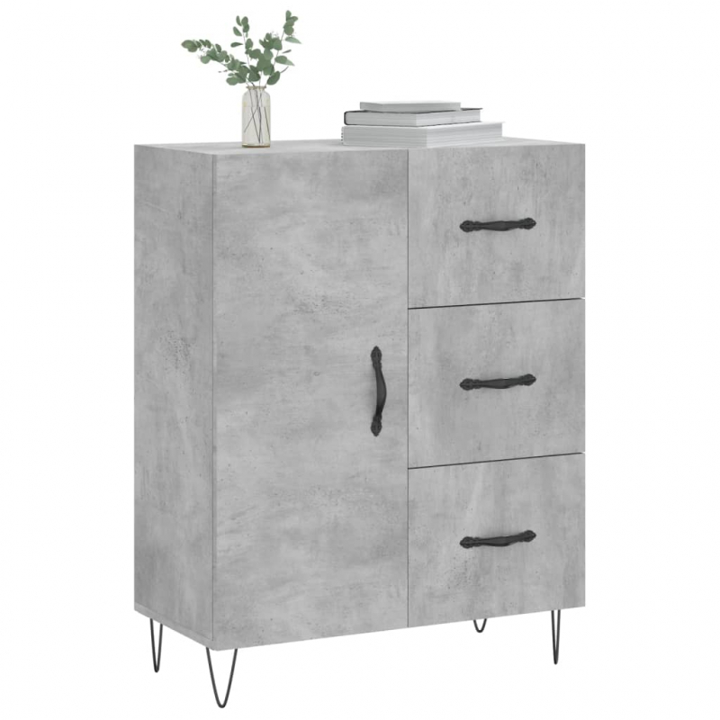 Sideboard Betongrau 69,5x34x90 cm Holzwerkstoff