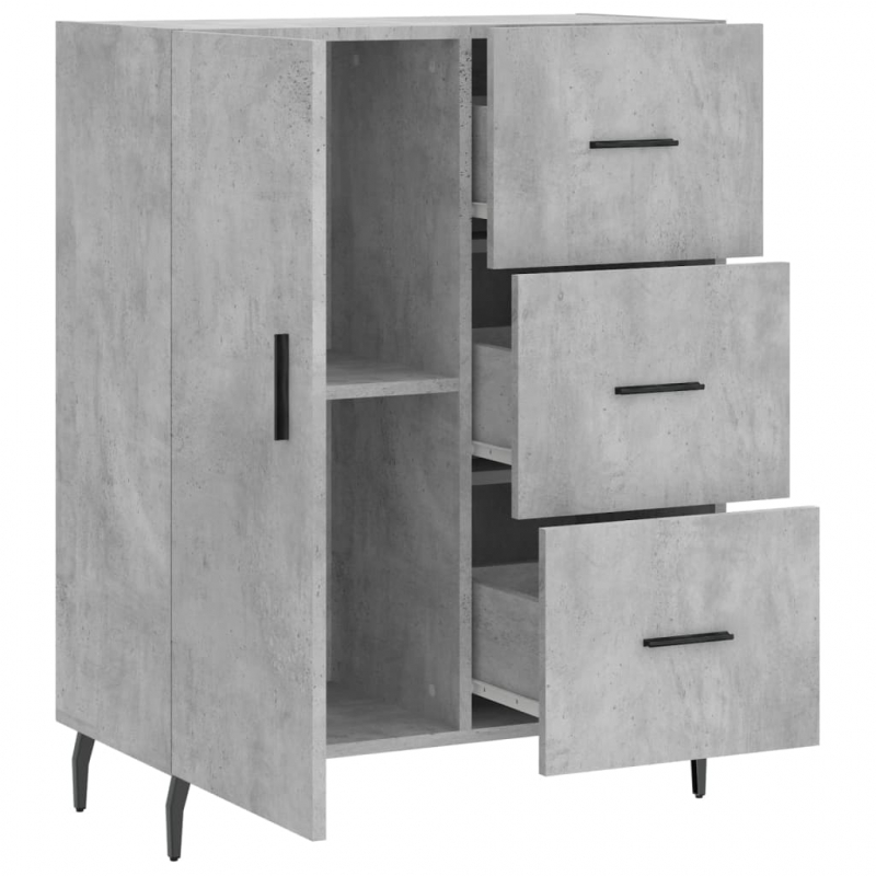 Sideboard Betongrau 69,5x34x90 cm Holzwerkstoff