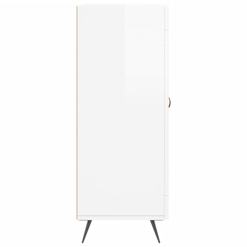 Sideboard Hochglanz-Weiß 69,5x34x90 cm Holzwerkstoff